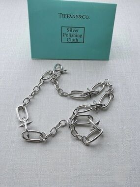Necklace 16” 57G + Tiffany & Co.Velvet Drawstring Pouch & Polishing Cloth